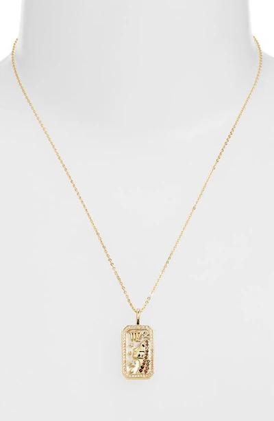 Shop Melinda Maria Zodiac Pendant Necklace In Goldirgo