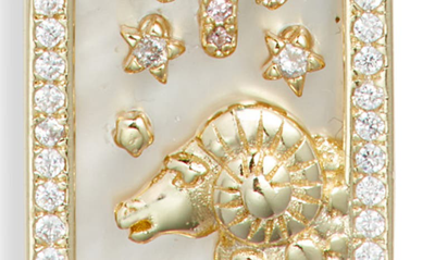 Shop Melinda Maria Zodiac Pendant Necklace In Goldries