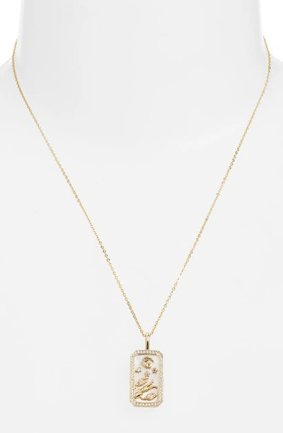 Shop Melinda Maria Zodiac Pendant Necklace In Goldancer
