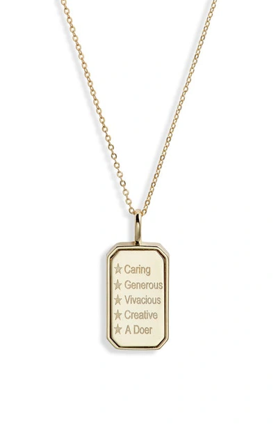 Shop Melinda Maria Zodiac Pendant Necklace In Goldancer