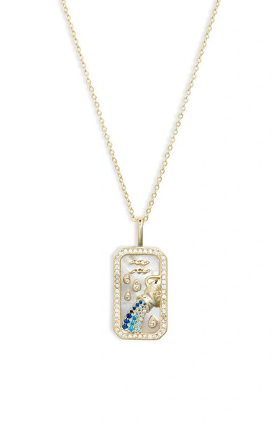 Shop Melinda Maria Zodiac Pendant Necklace In Goldquarius