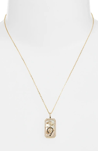 Shop Melinda Maria Zodiac Pendant Necklace In Goldcorpio