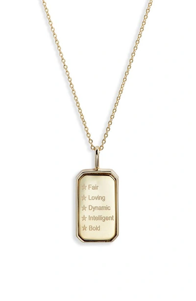 Melinda Maria Zodiac Pendant Necklace In Goldquarius