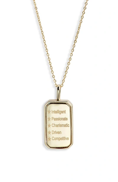 Shop Melinda Maria Zodiac Pendant Necklace In Goldcorpio