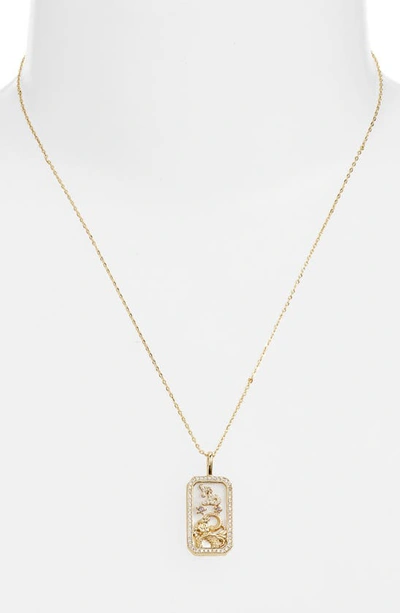 Shop Melinda Maria Zodiac Pendant Necklace In Goldapricorn