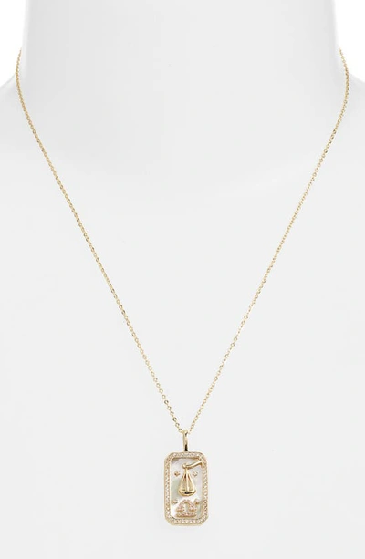 Shop Melinda Maria Zodiac Pendant Necklace In Goldibra