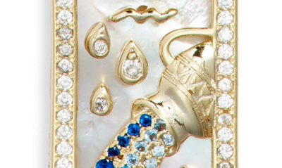 Shop Melinda Maria Zodiac Pendant Necklace In Goldquarius