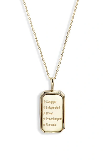 Shop Melinda Maria Zodiac Pendant Necklace In Goldibra