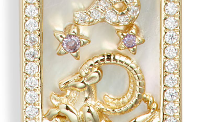 Shop Melinda Maria Zodiac Pendant Necklace In Goldapricorn