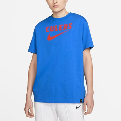 Nike Blue Barcelona Swoosh T-shirt | ModeSens