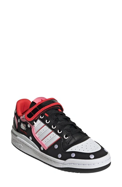 Shop Adidas Originals Forum Low Sneaker In Core Black/ Ftwr White/ Bliss