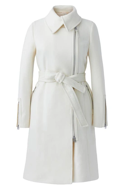 Shop Mackage Kamila Wool Coat In Cream