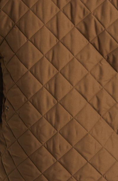 Shop Barbour Diamond Quilted Jacket In Dark Sand