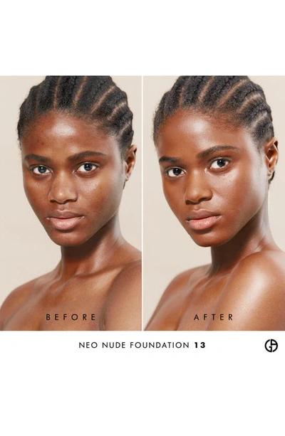 Shop Giorgio Armani Neo Nude True-to-skin Natural Glow Foundation In 13 - Deep/neutral Undertone