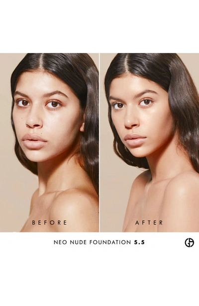 Shop Giorgio Armani Neo Nude True-to-skin Natural Glow Foundation In 05.5 - Med/neutral Undertone