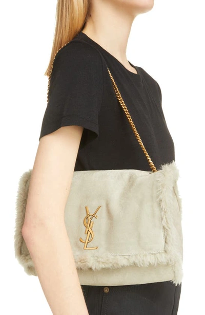 Kate Medium YSL Shearling Shoulder Bag