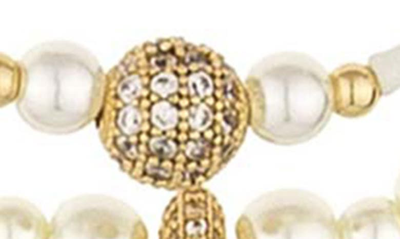 Ettika Set Of 2 Imitation Pearl Necklaces In Gold