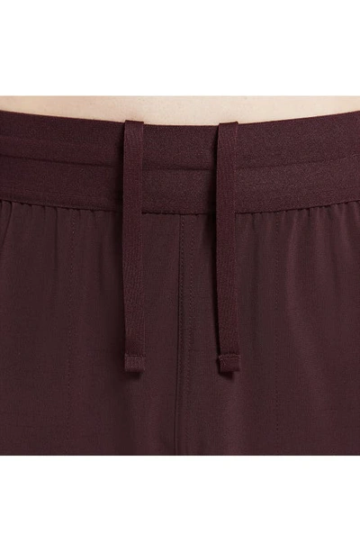 Shop Nike Dri-fit Flex Pocket Yoga Shorts In Burgundy Crush/ Black