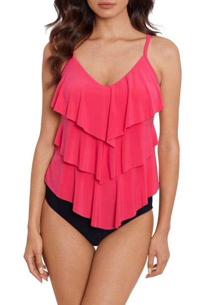 Shop Magicsuit 'rita' Tankini Top In Coral Rose