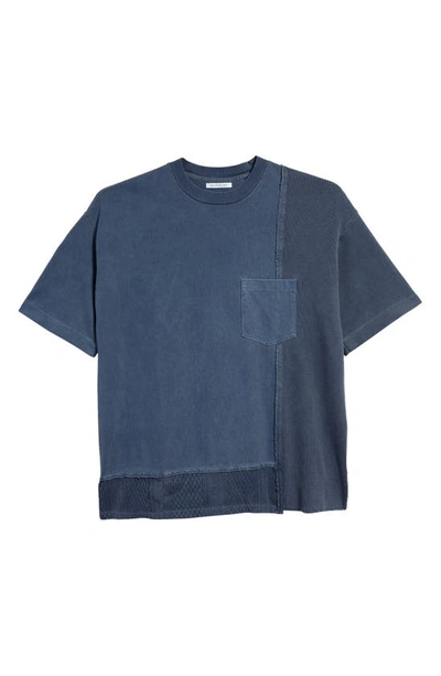 Shop John Elliott Reconstructed Oversize Pocket T-shirt In Washed Blue