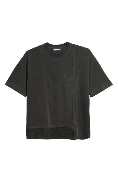 Shop John Elliott Reconstructed Oversize Pocket T-shirt In Washed Black