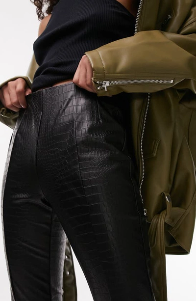 Topshop Maternity Leather Look Legging In Black | ModeSens