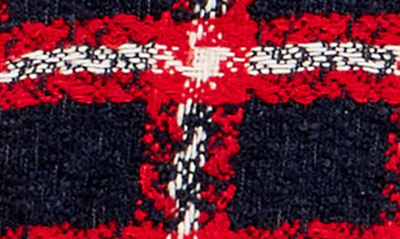 English Factory Check Bouclé Miniskirt In Navy
