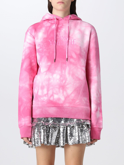 Shop Paco Rabanne Sweatshirt Rabanne Woman Color Pink