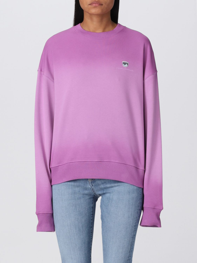 Shop Chiara Ferragni Sweatshirt  Woman Color Lilac