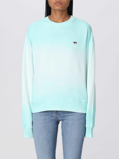 Shop Chiara Ferragni Sweatshirt  Woman Color Mint