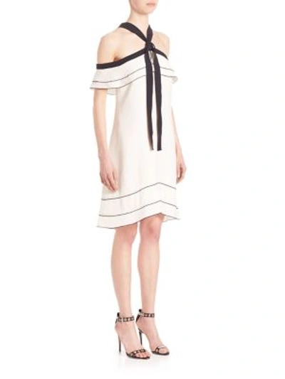 Shop Proenza Schouler Crepe Off-the-shoulder Dress In Off White