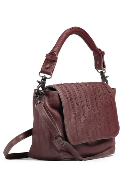 Shop Day & Mood Milicent Leather Crossbody Bag In Burgundy