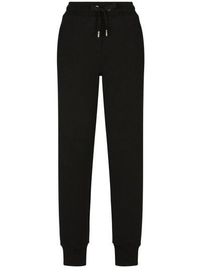 Shop Dolce & Gabbana Pantalone Jogging Con Logo A Rilievo In Black