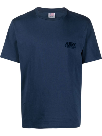 Shop Autry T-shirt Iconic In Blue