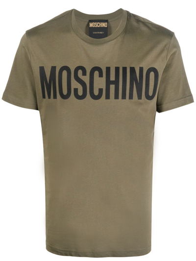Moschino Logo T-shirt In Verde | ModeSens