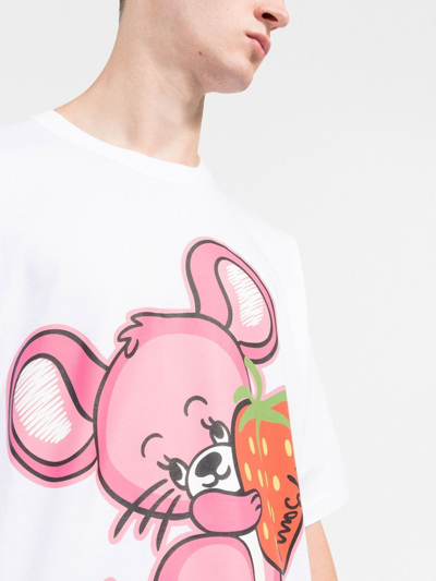 Shop Moschino T-shirt Illustrated Animals In White