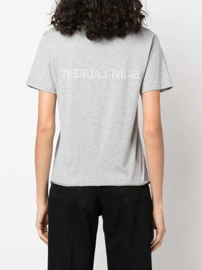 Shop Saint Laurent T-shirt  Reverse In Grey
