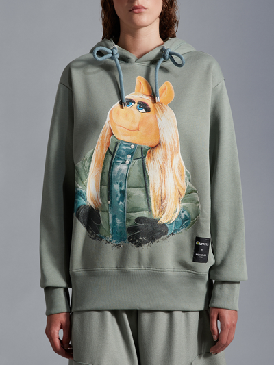 Shop Moncler Genius Felpa The Muppets In Green