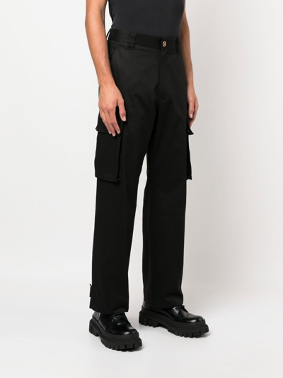 Shop Versace Pantaloni Cargo Con Medusa In Black