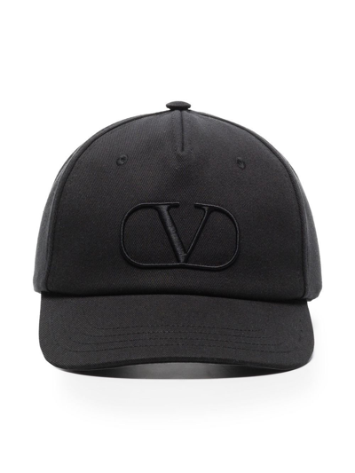 Shop Valentino Cappello Baseball Vlogo Signature In Black