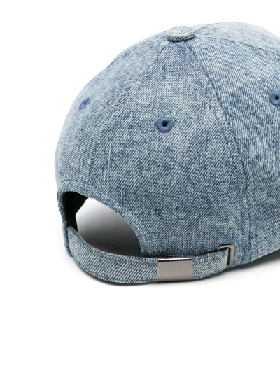 Shop Apc Casquette Eden Bleached Out Cap In Blue