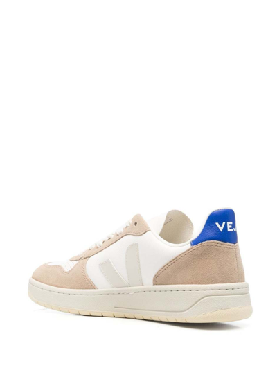 Shop Veja V-10 Chromefree Sneakers In White