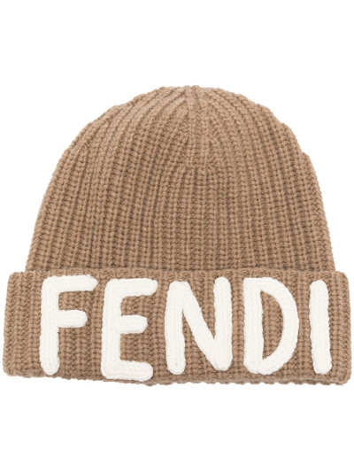 Fendi Logo Cap Accessories In Brown | ModeSens