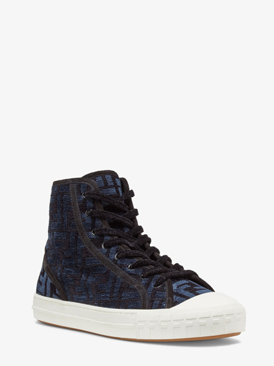 Shop Fendi Domino Sneakers In Blue