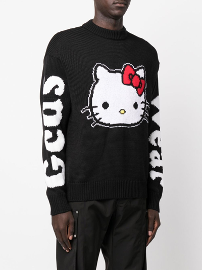 Gcds X Hello Kitty Intarsia-knit Jumper In Black | ModeSens