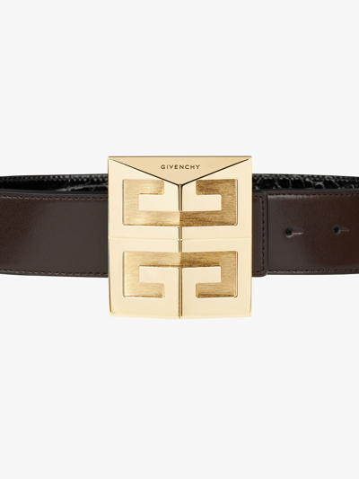 Givenchy 4g Reversible Leather Belt In Brown | ModeSens