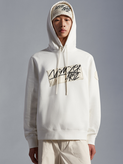Moncler Genius 2 Moncler 1952 White Hooded Cotton Sweatshirt