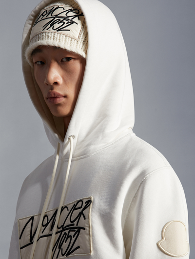 Moncler Genius 2 Moncler 1952 White Hooded Cotton Sweatshirt