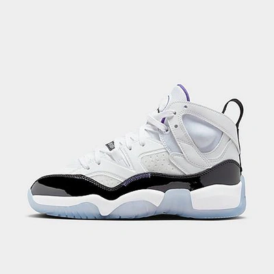 Shop Nike Jordan Big Kids' Jordan Jumpman Two Trey Basketball Shoes In White/dark Concord/black