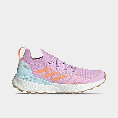 Shop Adidas Originals Adidas Women's Terrex Two Ultra Primeblue Trail Running Shoes In Bliss Lilac/beam Orange/almost Blue